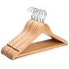 Juego de Perchas de Madera Maciza con Pinzas, Colgador para Pantalones, Pinzas para Pantalones, Tienda de Ropa, Uso Doméstico, Percha de Madera para Hotel, Percha de Madera para Ropa