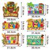 Decoración para puerta con diseño de fiesta hawaiana transfronteriza, pancarta colgante para puerta, fiesta en la playa, adornos colgantes para puerta, ventana y pared.