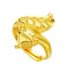Anillo de Hada Zorro Chapado en Oro Vietnamita, Anillo de Animal, Joyería de Estilo Europeo, Anillo Duradero que no se Desvanece para Novia de Boda para Mujeres