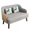 Mini sofá, apartamento pequeno, sala de estar minimalista, imóvel para alugar, apartamento, hotel, escritório, de dois lugares, sofá de couro resistente a arranhões de gato