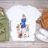 Camiseta de Manga Corta para Mujer Verano Estudiante Talla Europea Comercio Exterior Europeo y Americano 2025 Top Casual Estampado Wish