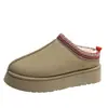 Zapatos de mujer europeos y americanos botas de nieve para mujer invierno Nueva Moda pantuflas cerradas de punta integrada zapatos de algodón con plataforma de felpa mujer