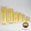 Barras de ouro e tijolos de ouro de imitação, amostras de cobre folheadas a ouro, barras de ouro falsas para investimento em loja de ouro, adereços e decorações, colecionáveis de banco