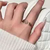 Lujo Ligero y Sensación de Alta Gama, Anillo de Trigo con Microincrustaciones de Circonita, Moderno y Elegante, Diseño de Nicho, Versátil, Mismo Estilo que en Xiaohongshu