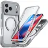 Capa Três-Provas Transfronteiriça adequada para Capa de Celular iPhone 18pm/17pm Transparente Magnética à Prova de Choque Capa Protetora