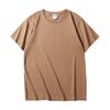 Nueva Camiseta de Algodón Puro 77000, 180g, 26 Hilos, Cuello Redondo, Manga Corta para Hombre, Marca Trendy, Color Sólido, Corte Holgado, Impresa Personalizada con Transferencia de Calor