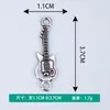 Al por mayor Versión Coreana Creativo Doble Colgante Música Guitarra Aleación Galvanizada Goteo de Aceite Collar Pulsera Colgante Joyería Accesorios DIY