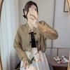 Camisa de manga larga con hebilla vintage para mujer, estilo verano 2024, holgada, elegante, combinable, fina, con aire acondicionado