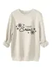Amazon eBay tienda independiente moda casual mujer i huele a nieve copo de nieve sudadera cálida gruesa para exportación