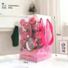 Bolas de Natal Bolas Plásticas Acessórios de Decoração para Árvore de Natal Caixas com Grade de Nove Quadrados 6 Bolas Pintadas Conjunto de Bolas de Formato Especial