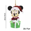 Decoração Pendente de Árvore de Natal de Acrílico Dupla Face Desenho Animado de Natal Fofo Pendente de Carro Novo Produto Transfronteiriço