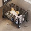 Cesta de Ropa Sucia debajo del Gabinete del Baño, Cesta de Almacenamiento de Ropa Sucia con Ruedas, Carrito Móvil de Gran Capacidad, Cesta de Lavandería para Baño de Dormitorio