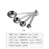 Ferramentas de panificação Aço inoxidável copo de medição colher de medição 9 peças Set grande e pequeno de 4 peças Set Rose Gold Scale Measuring Spoon Measuring Cup Set