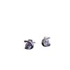 Pendientes de moda con circonitas Moon Bay bañadas en plata y cobre, pendientes coreanos, pendientes Tanabata, regalo de San Valentín para novia.