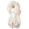 Bufanda de Color Sólido Imitación Cachemir para Mujer Otoño e Invierno Nueva Bufanda Versátil de Mohair de Color Sólido Chal Cálido Ampliado y Engrosado