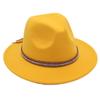 Amazon Chapéu Alto Estilo Xizang Elegante Chapéu de Jazz Chapéu Elegante Britânico de Feltro Chapéu de Lã com Rebites de Aba Larga para Homens e Mulheres Atacado