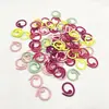 Hebilla Marcador Colorida Pintada de Metal Herramienta de Tejido Hebilla Marcador Espiral Gancho y Bucle Palo de Gancho y Bucle Aguja de Posicionamiento Hebilla de Coma DIY