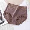 Ropa Interior de Algodón Puro para Mujer de Cintura Alta Levanta Abdomen y Cadera Talla Extra Grande Algodón en la Entrepierna Ropa Interior con Borde de Encaje para Mujer