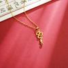 Colar Transfronteiriço de Ouro Areia do Vietnã Estilo Luxo Leve Pequena Cobra Espírito Cravejado de Diamantes Corrente para Clavícula Feminina Design Sensação Acessórios Resistentes à Cor a Longo Prazo