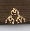 Accesorios para Joyería DIY, Color Cobre Fundido Conserva el Color Dorado Patrón Estilo Antiguo Borla Colgante Pequeño, Materiales para Pasadores de Pelo, Estilo Étnico Retro