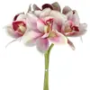 Envío Directo de Fábrica de Flores Artificiales, Selección Transfronteriza de Ramilletes de Orquídea Cymbidium de Seis Cabezas para Bodas en Hoteles y Entornos de Jardín