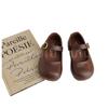 Xshx "Estilo Granja" Estilo Londres Zapatos de Cuero para Niños Primavera y Otoño Velcro Retro Horma Ancha [Zapatos de Wenzhou]