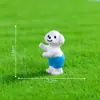 Micro Paisagem Desenho Animado Criativo Leitura e Rega de Flores Cachorro Boneca Casa de Boneca DIY Decoração Acessórios Mini Pequenos Enfeites