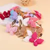 Accesorios de Mariposa de Doble Capa de Perlas de Tela Pinza Lateral para el Cabello de Niños Pasador Aro para el Cabello de Mariposa para Niñas Conjunto de Accesorios para el Cabello Tocado