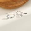 Pendientes de Gancho con Circonita de Estrella de Ocho Puntas, Pendientes Únicos y Hermosos, Pendientes de Estrella con Forma de Arroz, Nuevos Pendientes de Moda Dulces y Geniales para Chicas Populares