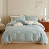 Otoño e Invierno Dibujos Animados Bordado Cepillado Cama Juego de Cuatro Piezas Algodón Puro Nueva Funda Nórdica Sábanas Categoría a Ropa de Cama de Grado Materno e Infantil