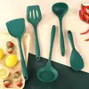 Espátula de Silicona con Puntos Espátula Antiadherente Espátula para Cocina Casera Espátula Cuchara para Sopa Colador Cocina de Cocina Set de Utensilios de Cocina