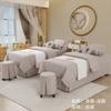 Cbh Nuevo Set de Cuatro Piezas de Colcha de Belleza de Algodón y Lino Salón de Belleza Champú Cama de Masaje Cubierta de Cama para Fisioterapia Color Puro Protección Engrosada