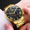 Reloj de Negocios para Hombre de Estilo Nuevo Transfronterizo Simple Escala Moda Falso Tres Ojos Correa de Acero No Mecánico Casual Calendario Reloj de Hombre