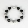 Pulsera de Mascota Flor de Obsidiana de Diseño de Lujo Retro de Nicho, Sensación de Alta Gama para Hombres y Mujeres, Parejas