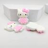 Gatito de dibujos animados Accesorios de Resina Mediano Lindo Pajarita Gato KT DIY para Niños Carcasa de Teléfono Caja de Almacenamiento Material para Accesorios para el Cabello