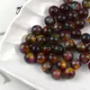 Pintura a Óleo Céu Estrelado Estilo Chinês Imitação Laca Contas Redondas Contas de Resina Contas em Fio Pulseira DIY Feita à Mão Colar Acessórios de Joias