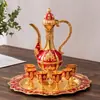 Estilo europeo ruso retro licor creativo juego de copas de vino traje hogar boda metal olla de vino joyería regalo decoración