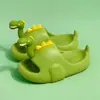 Pantuflas de Dinosaurio para Niños para Verano, Interiores, Antideslizantes, Suela Gruesa, Lindas, para Baño y Exteriores, Sandalias Padre-Hijo para Mujer, Familia de Tres