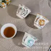 Xícara de Café Turco Porcelana Ossos Xícara de Chá Pequena Família D Roda da Fortuna Conjunto de 6 Xícaras Pequenas 60ml