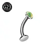 Liga de Titânio F136 Rosca Interna Barra Curva em T Película Brilhante Fashionável Gotejamento de Óleo G23 Joia para Piercing Stud de Lábio Stud de Sobrancelha