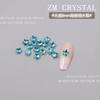 Zm Novo Super Flash Fundo Apontado 6mm Estrela do Mar Nail Art Diamante Colorido Diamante de Forma Especial Estrela de Cinco Pontas Acúmulo de Unhas Joia de Diamante