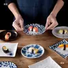 Plato de Hueso Japonés para Sushi de 6 pulgadas Plato Base de Mesa de 7 pulgadas Cocina Japonesa y Coreana Izakaya Teppanyaki Vajilla de Cerámica