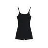 Macacão Preto Hot Fitness Abraça o Quadril Design Versátil Estação Camisola Calça Estilo Macacão Shorts de Yoga de Verão Feminino Estilo Americano Nicho