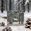 Papel de Material Fantasma Oscuro Transfronterizo Serie de Exploración Invernal Nieve Fondo Decorativo para Diario 24 Hojas Incluidas