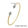Distrito Lu Pulsera Hueca con Hebilla Doble de Herradura Estilo Ins Personalidad de Moda Joyería de Mano Chapada en Cobre con Oro de 18K