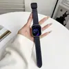 Adecuado para Todas las Series de iWatch, Correa de Cuero Granulado para Reloj, Correa de Repuesto para Apple Watch S10/9/8/Se