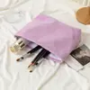 Bolsa de lona de pana de gran capacidad para mujer, estilo coreano, para guardar loción, cepillo, neceser portátil, bolsa de lona para cosméticos