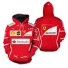 Sudadera Ferrari 2023 impresión digital 3D pilotos Carlos equipo F1 Ferrari rojo camisa