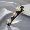 Celebridade da Internet Presilha Lateral Strass Franja Presilha Artefato para Trançar Estilo Camada Dupla Fixa Grampo de Cabelo Palavra Única Torcedor de Cabelo