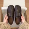 Mocasines de Mujer Estilo Old Money Vintage Colección Otoño 2026, Mocasines de Piel con Dedos Separados, Zapatos Planos de Cuero Estilo Británico con Punta Redonda